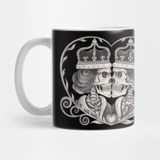 Couple love king and queen skull. Mug